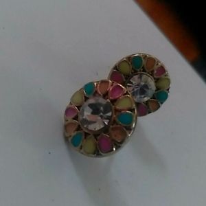 cubic stone middle multi color peddles